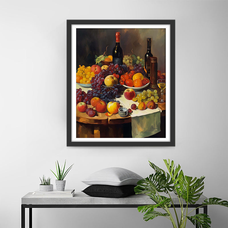 Früchte und Wein Diamond Painting