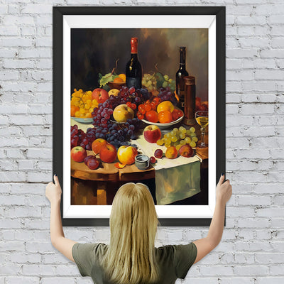 Früchte und Wein Diamond Painting