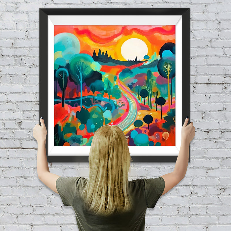Frühling Cartoon Felder Diamond Painting