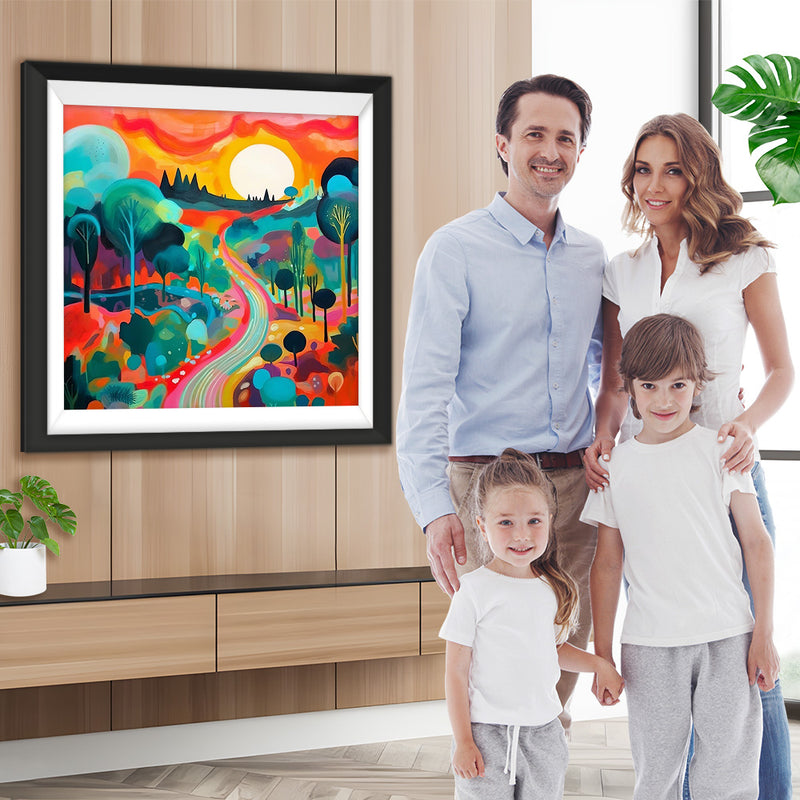 Frühling Cartoon Felder Diamond Painting