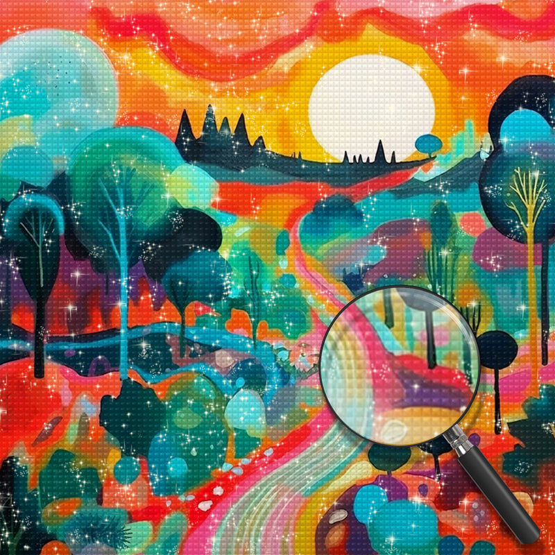 Frühling Cartoon Felder Diamond Painting