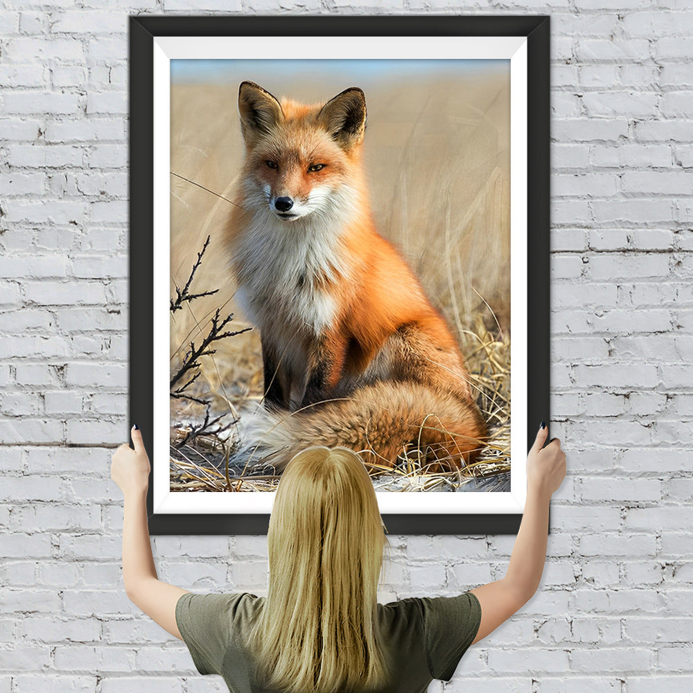 Fuchs auf Herbstgrasland Diamond Painting
