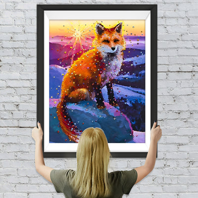 Fuchs bei Sonnenuntergang Diamond Painting