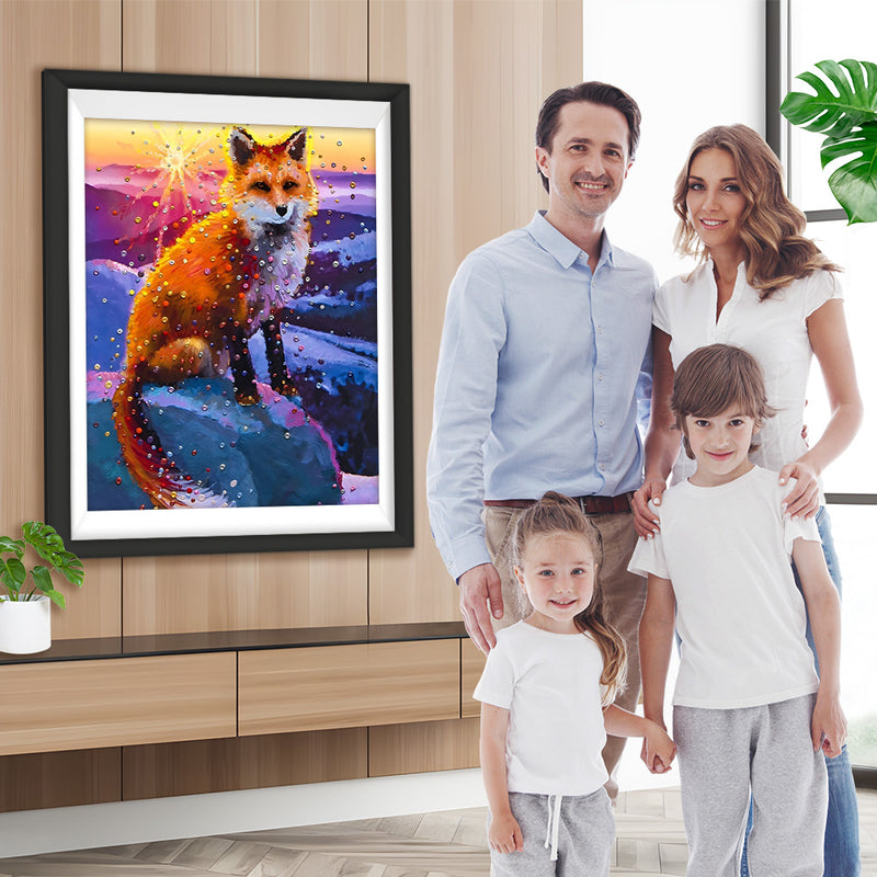 Fuchs bei Sonnenuntergang Diamond Painting