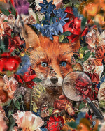 Fuchs inmitten bunter Blumen Diamond Painting