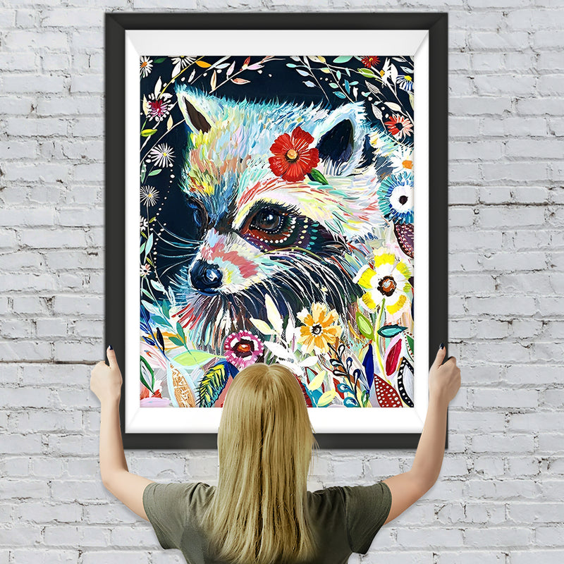 Fuchs mit Blumen Diamond Painting