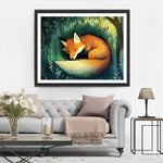 Fuchs schläft im Gras Diamond Painting