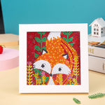 Fuchs und Blümchen Mini-Kristallpünktchen Diamond Painting