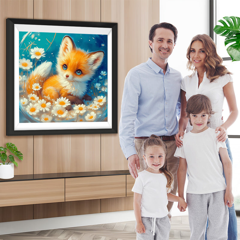 Fuchs und Gänseblümchen Diamond Painting