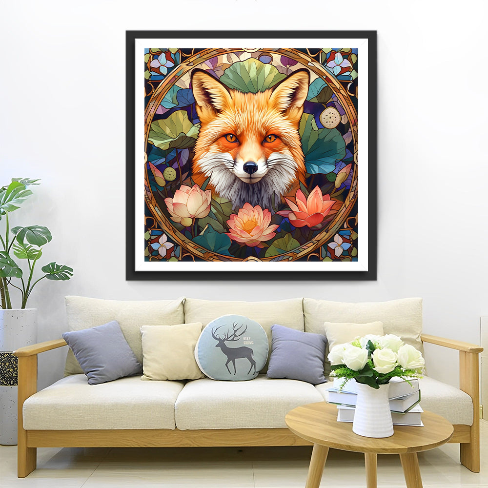 Fuchs und Lotus Diamond Painting