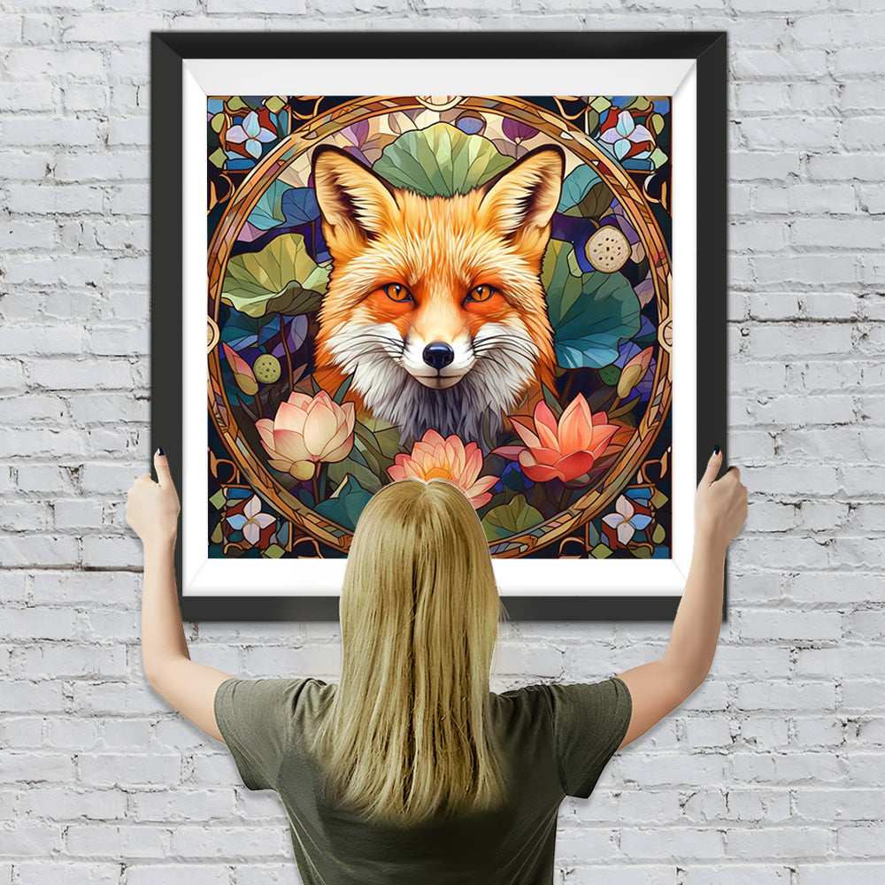 Fuchs und Lotus Diamond Painting