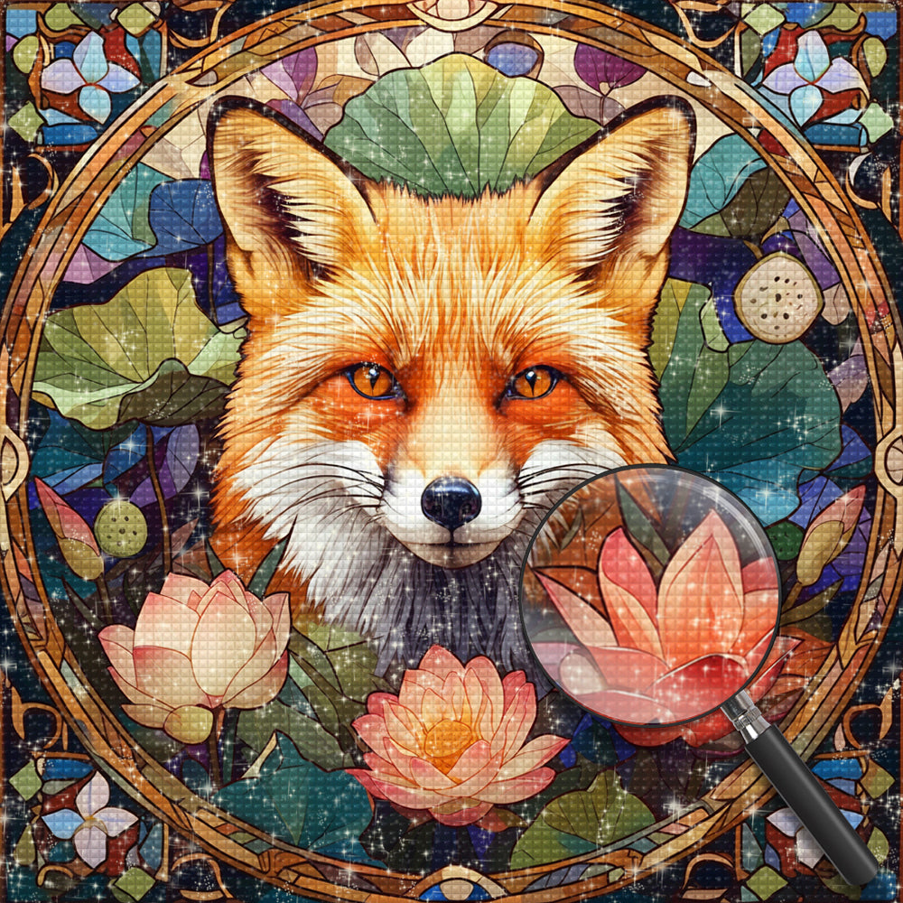 Fuchs und Lotus Diamond Painting