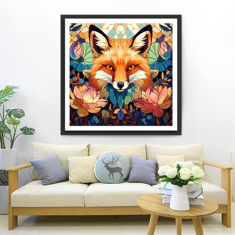 Fuchs und Lotus Diamond Painting