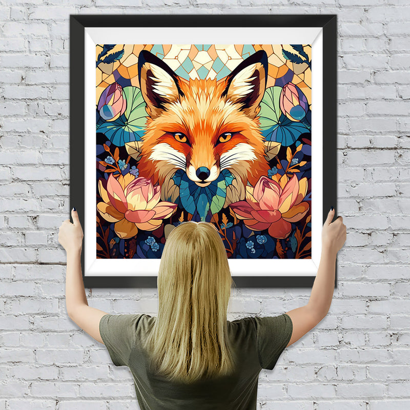 Fuchs und Lotus Diamond Painting