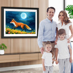 Fuchs und Mond in freier Wildbahn Diamond Painting