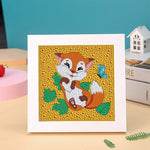 Fuchs und Schmetterling Mini-Kristallpünktchen Diamond Painting