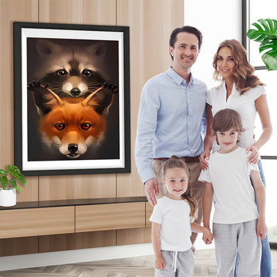 Fuchs und Waschbär Diamond Painting