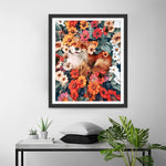 Fuchs unter Chrysanthemen Diamond Painting