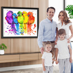 Fünf Bunte Papageien Diamond Painting
