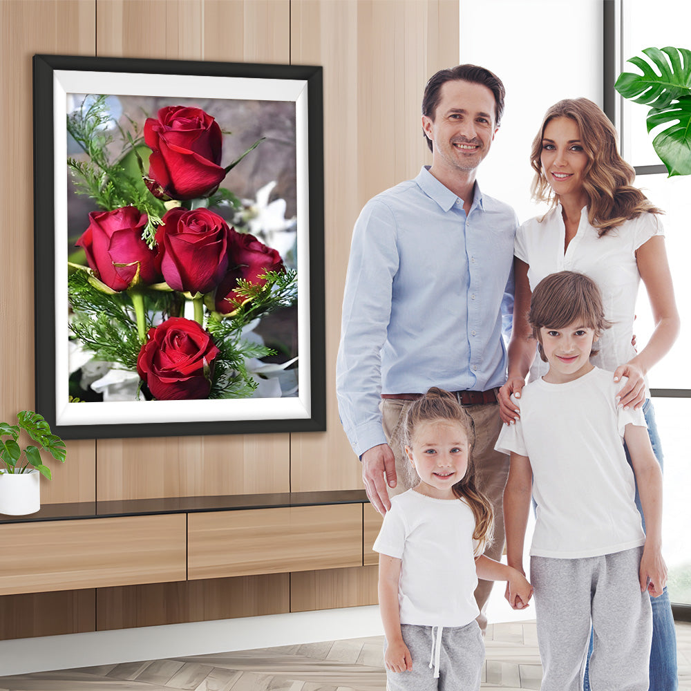 Fünf rote Rosen Diamond Painting