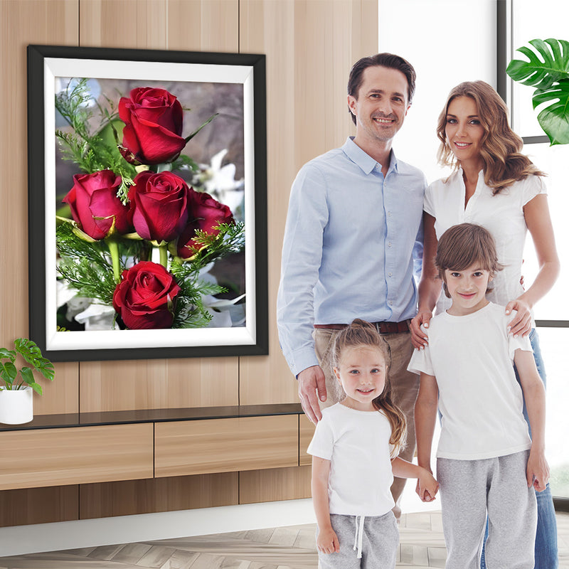 Fünf rote Rosen Diamond Painting