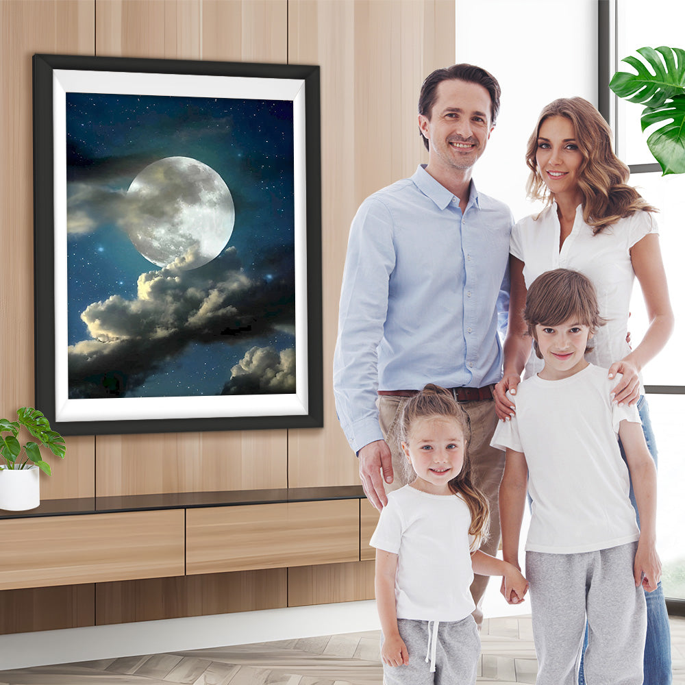 Full Moon and Clouds Diamond Painting