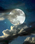 Full Moon and Clouds Diamond Painting