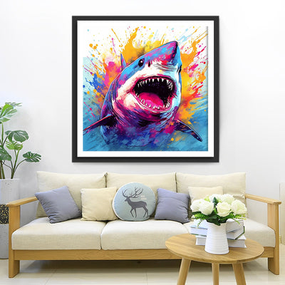 Furchterregender Hai Diamond Painting