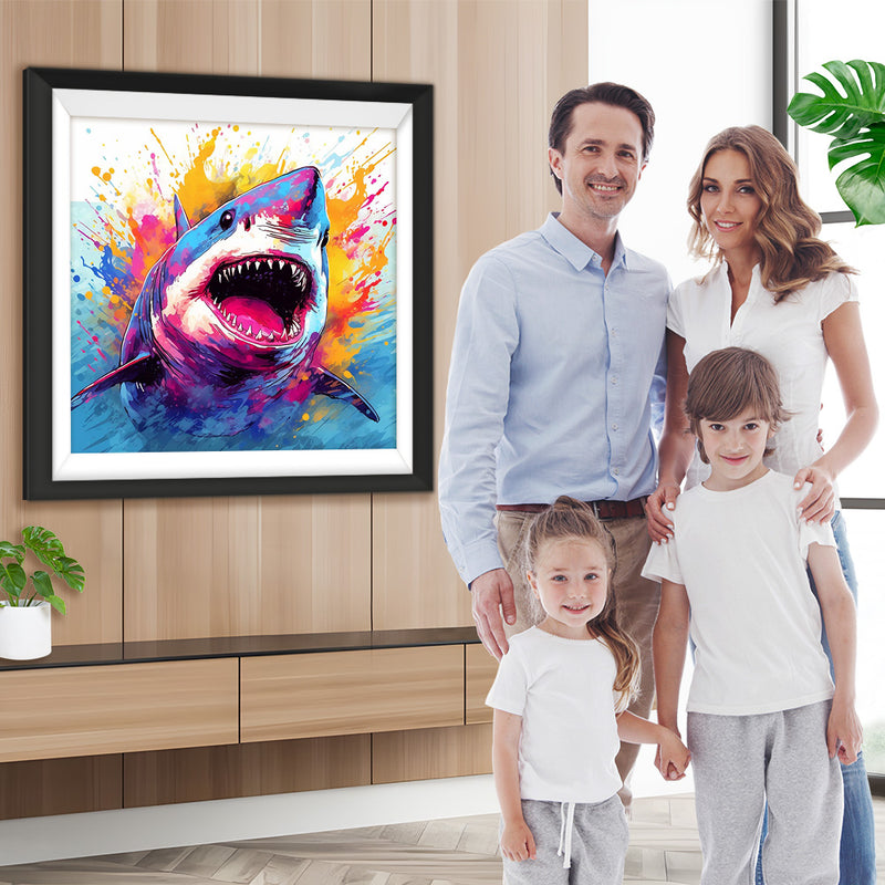 Furchterregender Hai Diamond Painting