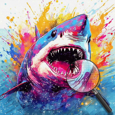 Furchterregender Hai Diamond Painting