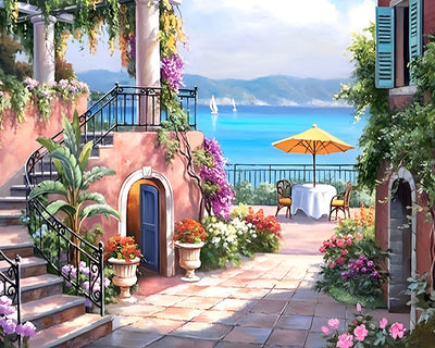 Garten am Meer Diamond Painting