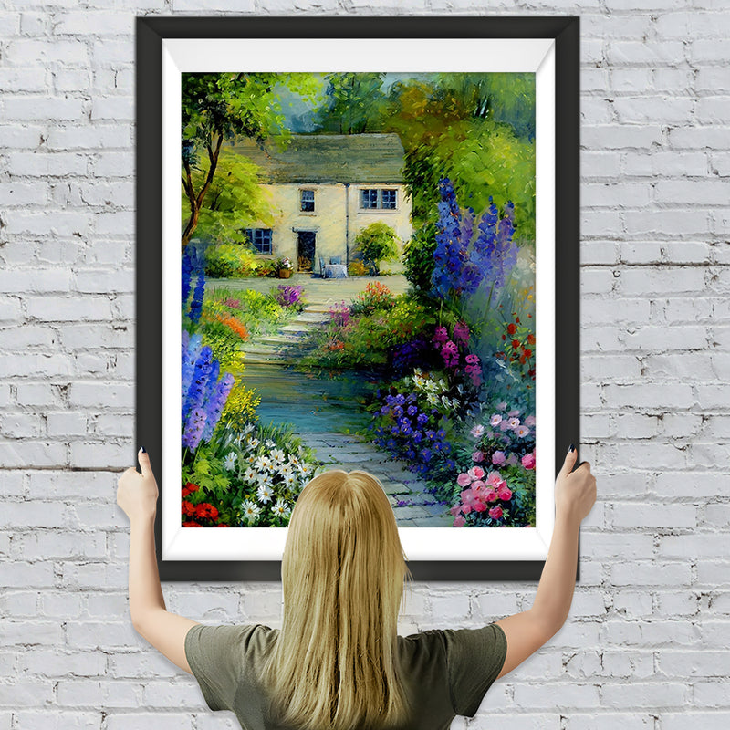 Garten und Haus im Land Diamond Painting