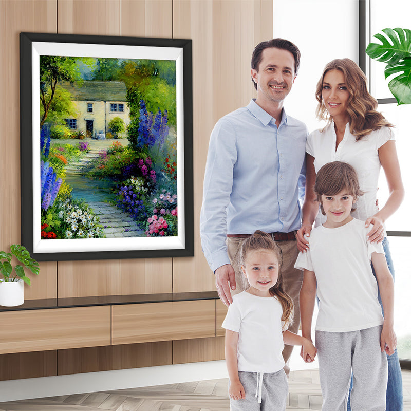 Garten und Haus im Land Diamond Painting