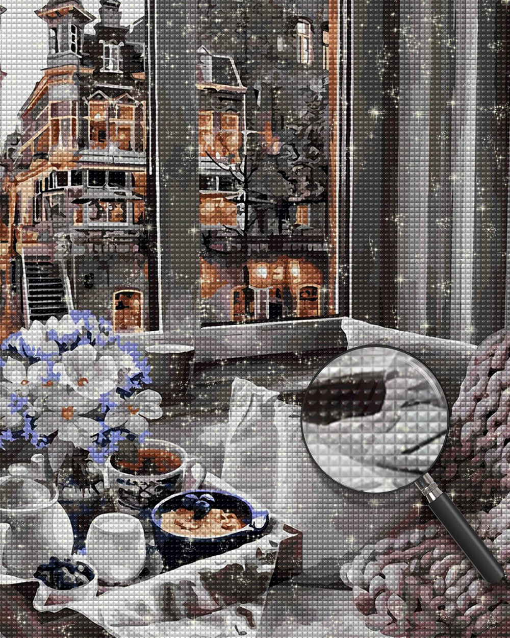 Gebäude außerhalb des Hauses Diamond Painting