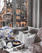 Gebäude außerhalb des Hauses Diamond Painting