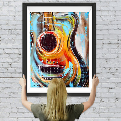 Gebrochene bunte Gitarre Diamond Painting