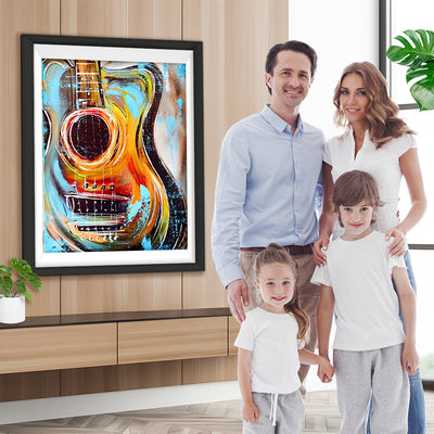 Gebrochene bunte Gitarre Diamond Painting