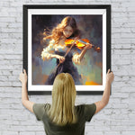 Geige spielende Frau Diamond Painting