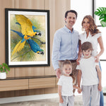 Gelb-blauer Papagei Diamond Painting