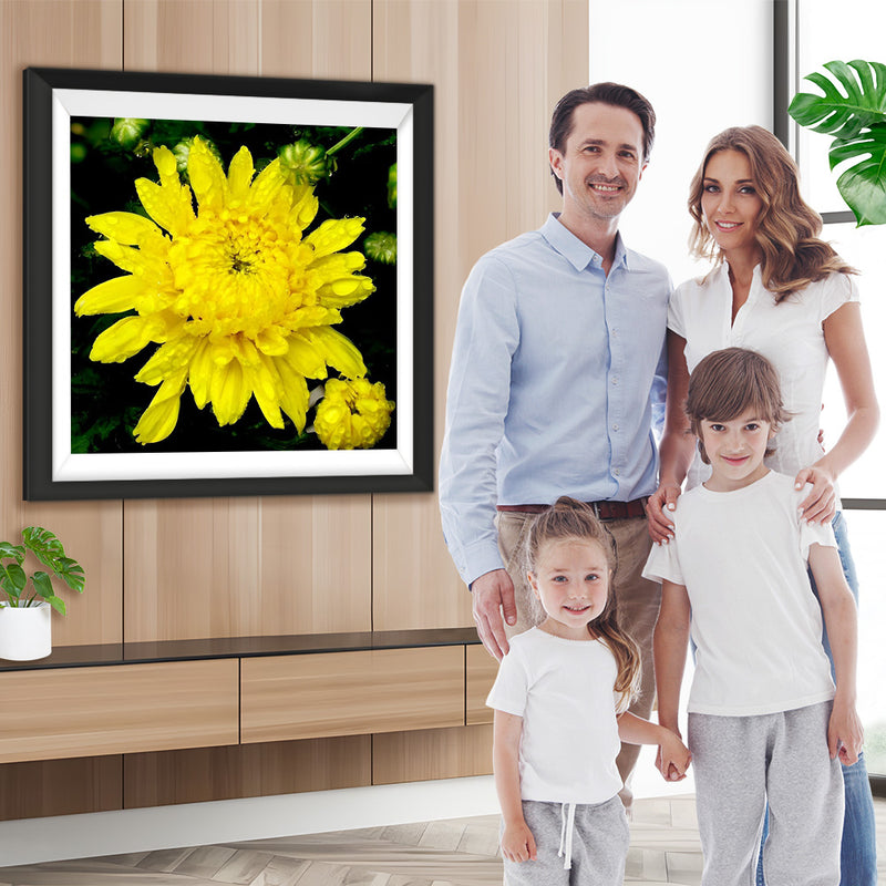 Gelbe Chrysantheme Diamond Painting