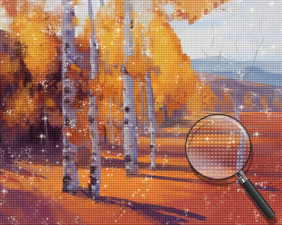 Gelbe Herbstbäume Diamond Painting