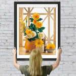 Gelbe Rosen und Sonnenblumen Diamond Painting