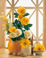 Gelbe Rosen und Sonnenblumen Diamond Painting