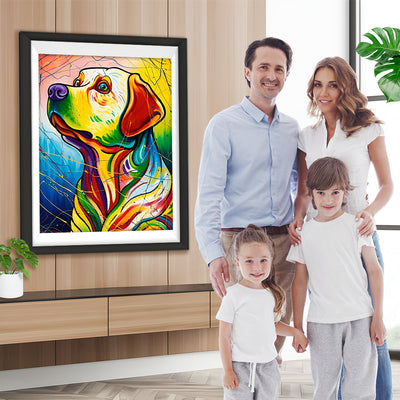 Gelber Hund im Pop-Stil Diamond Painting