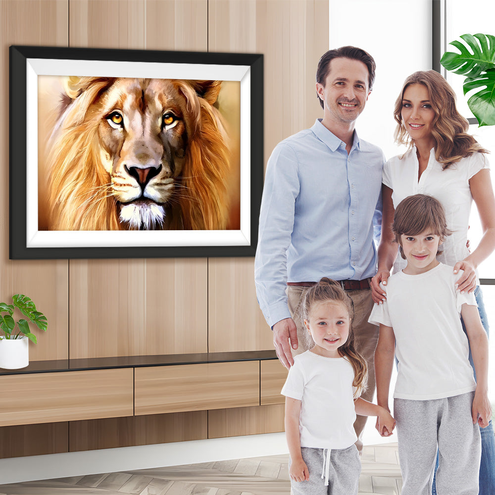 Gelber Löwe Diamond Painting