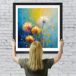 Gelber und weißer Löwenzahn Diamond Painting