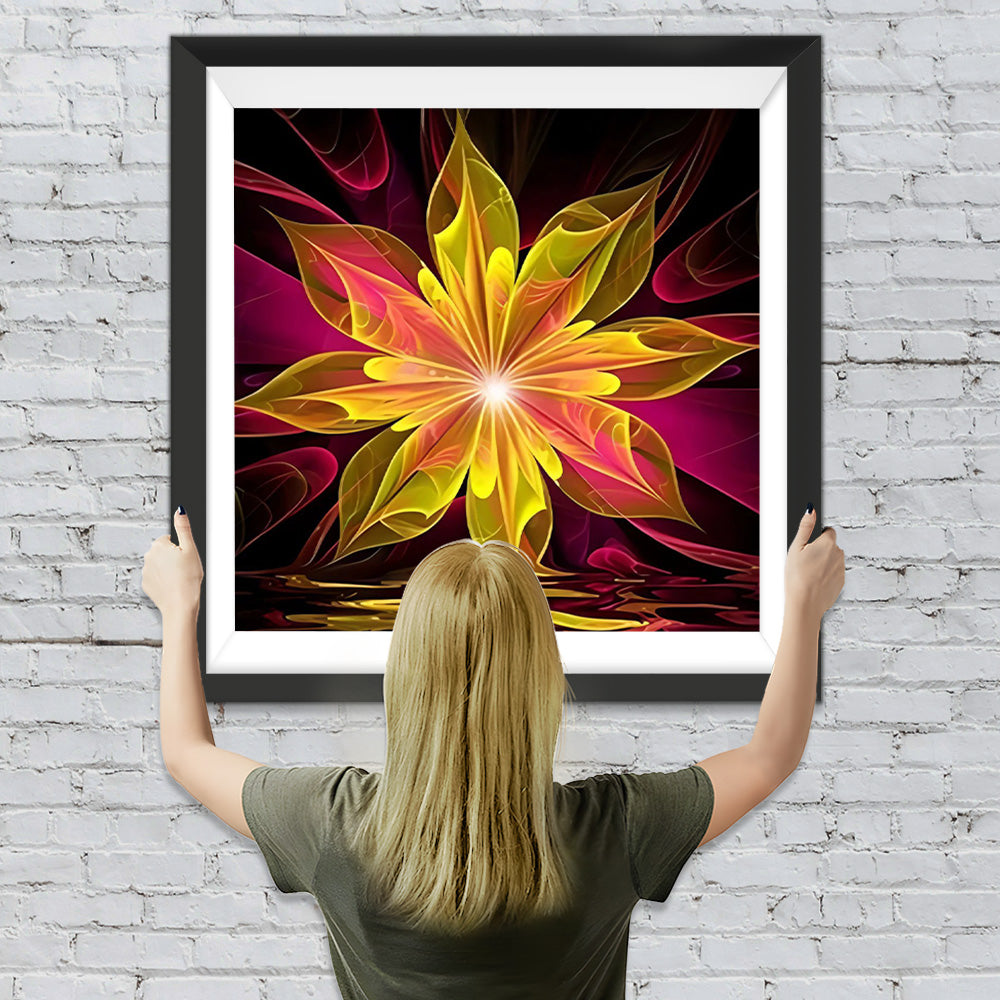 Gelbes Mandala Diamond Painting