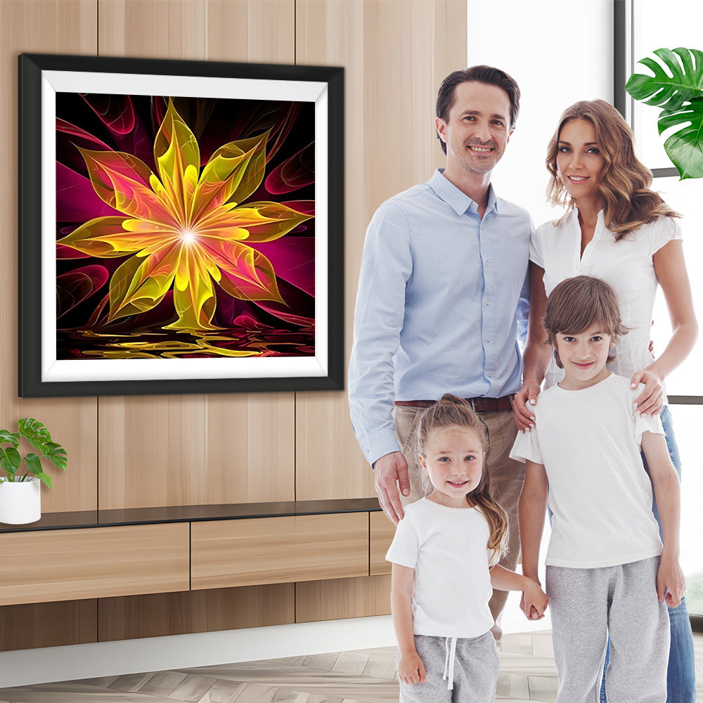 Gelbes Mandala Diamond Painting