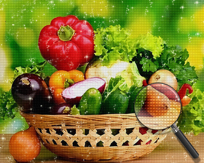 Gemüse im Korb Diamond Painting
