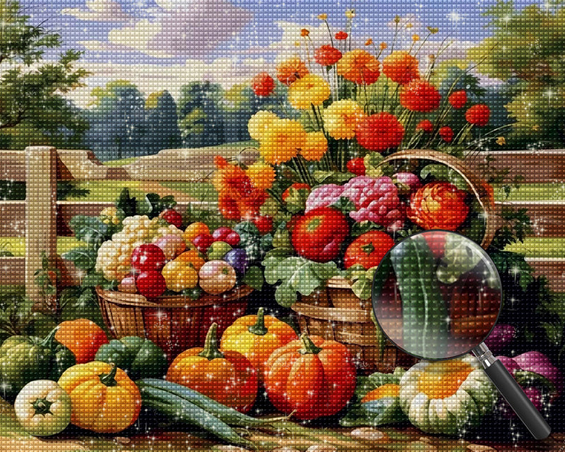 Gemüse und Blumen Diamond Painting